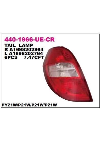 DEPO-440-1966L-UE-CR - Stop ( Mercedes W169 Eleg-Clas. 08-11 Sol )