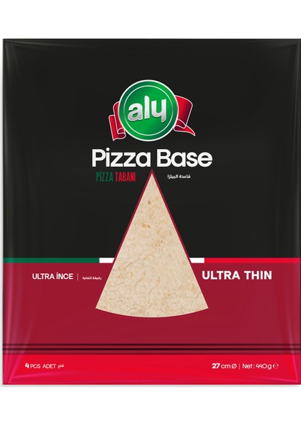 Ultra İnce Pizza Tabanı 27 cm 4'lü 440g