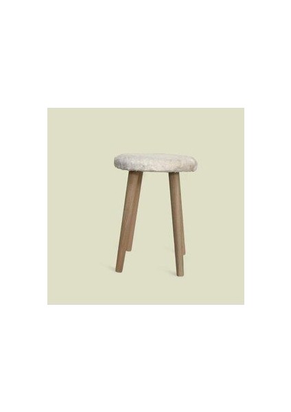 Gürgen Ahşap Retro Ayak Dekoratif Krem Pelüş Puf Tabure Bench Koltuk Sandalye fırsatları