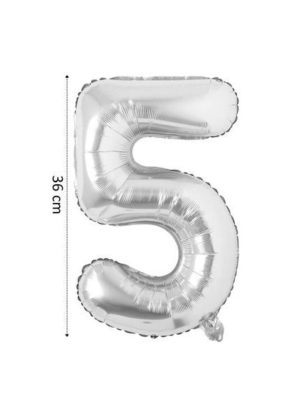 16 Inç 36 cm Folyo Balon 5 Rakam