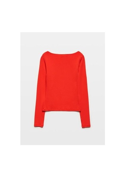 31332 Kayık Yaka Uzun Kollu Top-K.kırmızı fiyatları