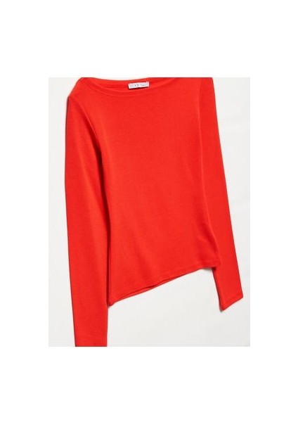 31332 Kayık Yaka Uzun Kollu Top-K.kırmızı modelleri