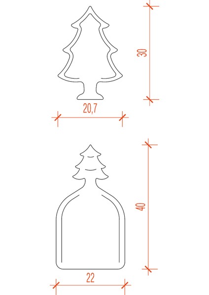 Pagoda Çam Ağacı Serisi Sunum Kesme Tahtası ve Stand 3 Parça Ahşap Görünümlü 8 mm Mdf