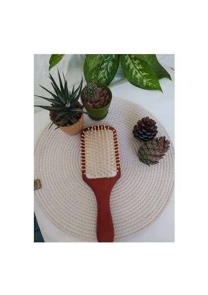 Bambu Uçlu Fırça Ahşap Tarak