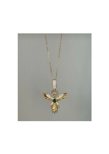 Çelik Anka Kuşu Kolye