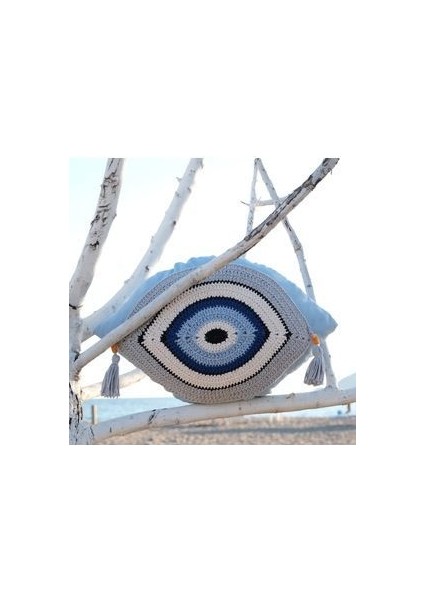 Dekoratif El Örgüsü Göz Kırlent