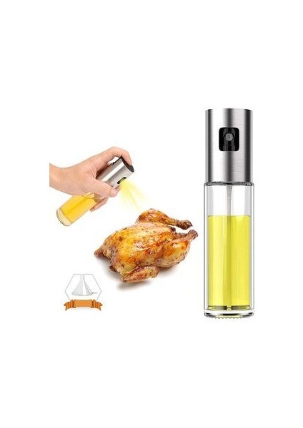 Sprey Cam Şişe Zeytinyağı Sirke Yağ Püskürtücü Yağdanlık 100 ml (4767) - LKM7072-9014