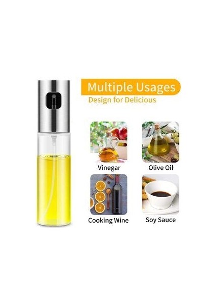 Sprey Cam Şişe Zeytinyağı Sirke Yağ Püskürtücü Yağdanlık 100 ml (4767) - LKM7072-9014