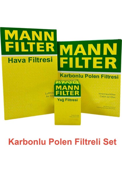 Mercedes C-L-S 350 Benzinli C219 Filtron Filtre Bakım Seti 2005-2010 Hava+Yağ+Karbonlu Polen