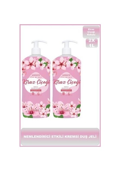 Özel Formülü ile Ciltleri Etkili ve Nazikçe Temizleyen Kremsi Duş Jeli-Kiraz Çiçeği 2 Adet ELEG.2943