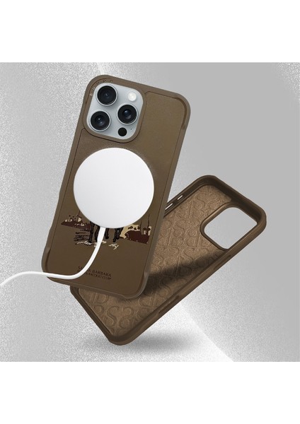 Sbprc iPhone 16 Uyumlu Kılıf Işlemeli Logo Dizayn Magsafe Virgil Kapak
