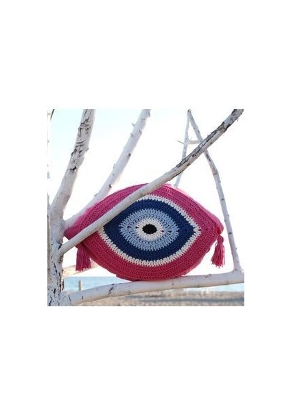 Dekoratif El Örgüsü Göz Kırlent