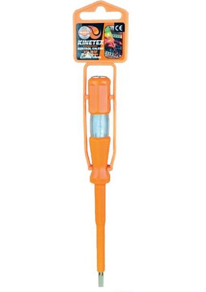Elektrik Kontrol Kalemi Voltaj Test Kalemi Faz Kalemi Düz Uçlu Askılı 180 mm