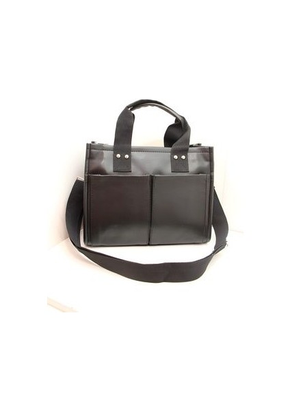 Kadın Kolon Askılı Bölmeli Fermuarlı Siyah Shopper Çanta fiyatları