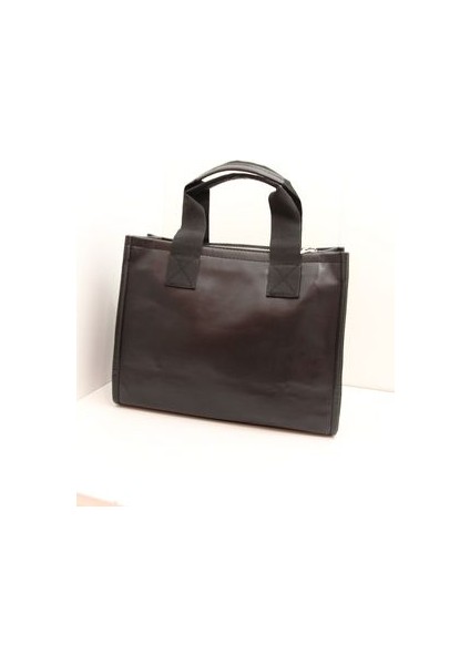 Kadın Kolon Askılı Bölmeli Fermuarlı Siyah Shopper Çanta fırsatları