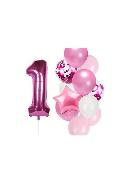 1 Yaş Pembe Balon Set