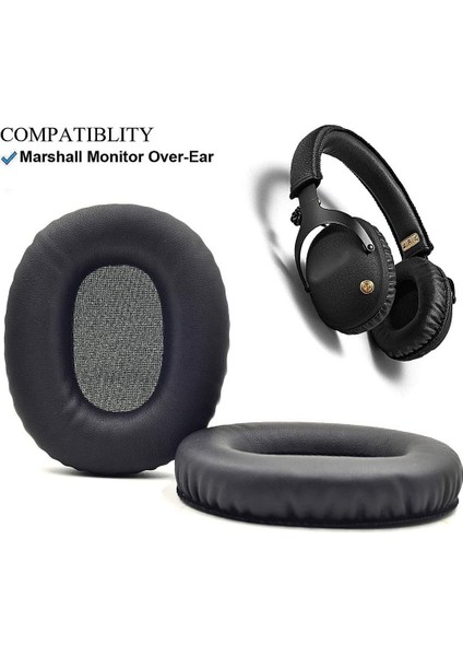 1 Çift Yumuşak Deri Kulak Yastıkları Yedek Kulak Pedleri Minder Örtüsü Marshall Monitör Için Aşırı Kulak Stereo Kulaklıklar (Yurt Dışından)
