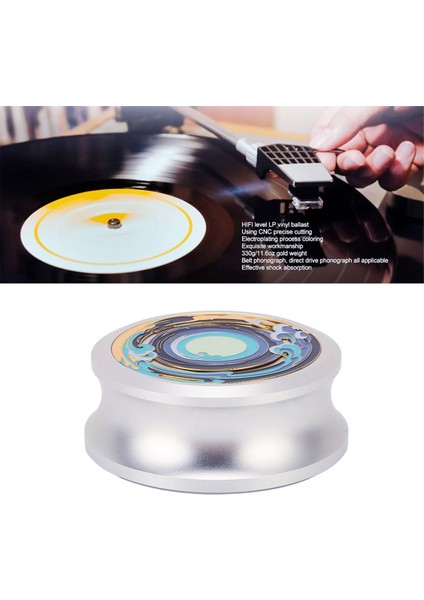 Lp Plak Ağırlık Sabitleyici Plak Kelepçesi Pikap Disk Sabitleyici Vinil Plak Çalar Pikaplar Fonograf, Gümüş (Yurt Dışından) fırsatları