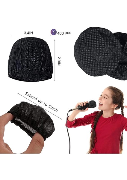 400PCS Tek Kullanımlık Mikrofon Kapakları, Konferanslar, Konserler, Kayıt Odası, Ktv Için Dokunmamış Tek Kullanımlık Mikrofon Kapakları (Yurt Dışından)