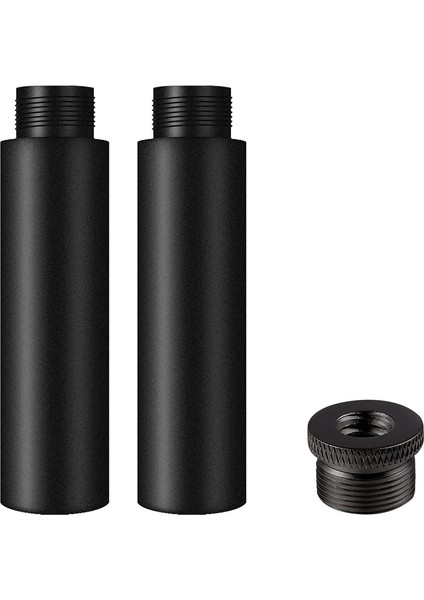 2 Adet Mikrofon Standı Uzatma Tüpleri 1 Adet Metal Adaptör Mikrofon Uzatma Çubuğu 5/8 Inç Masa Standları ve Kol Standları Için (Yurt Dışından)