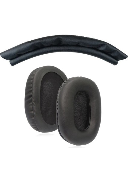 1set Yedek Kafa Bandı Kulak Yastığı Audio-Technica ATH-M50X M40 M30 M20X Kulaklık Kafa Bandı Yastığı Kapağı Değiştirin Siyah (Yurt Dışından)