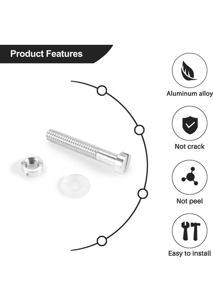 5 Adet M2.5 Vidalar Cıvata Somun Yıkayıcılar Seti Pikap Headshell Kartuş Stylus Montaj Vinil Lp Plak Çalar (Yurt Dışından)