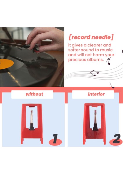 4 Adet Plak Çalar Iğneler, Evrensel Yedek Stylus Iğneler Vinil Plak Çalar Için Yedek Stylus Iğneler (Yurt Dışından)