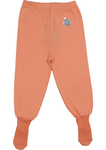 Kız Bebek Patikli Pantolon Kendinden Çoraplı Alt Pijama Mevsimlik %100 Organik Pamuk 2'li Set