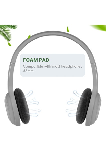 4 Çift 60MM Yedek Kulak Köpük Kulaklık Pad Kulaklık Kulaklık Siyah Için Kapakları (Yurt Dışından) modelleri