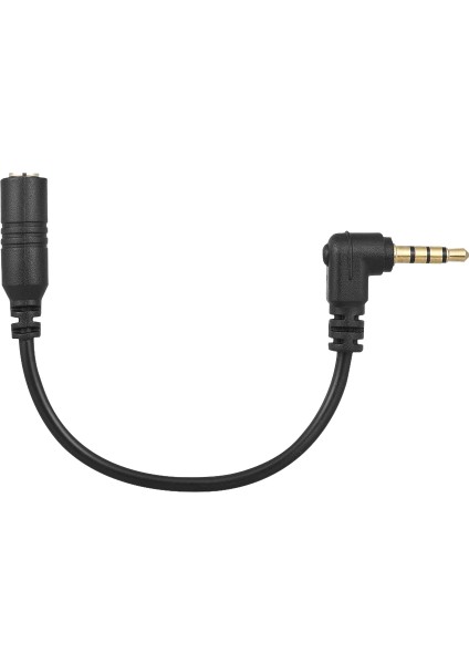 3.5mm 3 Kutuplu Trs Dişi 4 Kutuplu Trrs Erkek 90 Derece Sağ Açılı Mikrofon Adaptör Kablosu Ses Stereo Mikrofon Dönüştürücü (Yurt Dışından)