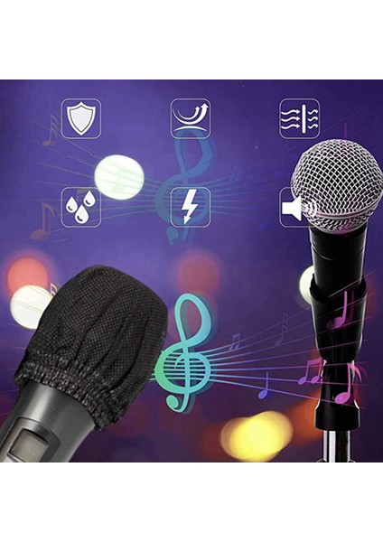 600 Adet Tek Kullanımlık Mikrofon Kapakları, Ön Cam Mikrofon Kapakları, Karaoke Için El Mikrofonu Koruyucu Kapak (Yurt Dışından)