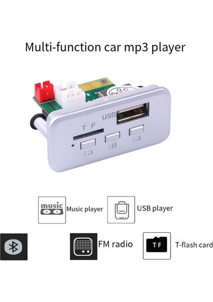 Bluetooth 5.0 Mp3 Wma Ape Kod Çözme Kartı Araba Ses USB Tf Fm Radyo Eller Serbest Modülü Mp3 Çalar Hoparlör 5V Için (Yurt Dışından) modelleri