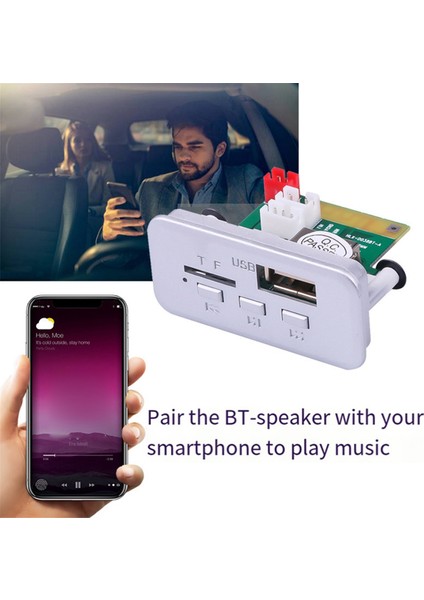 Bluetooth 5.0 Mp3 Wma Ape Kod Çözme Kartı Araba Ses USB Tf Fm Radyo Eller Serbest Modülü Mp3 Çalar Hoparlör 5V Için (Yurt Dışından) fırsatları