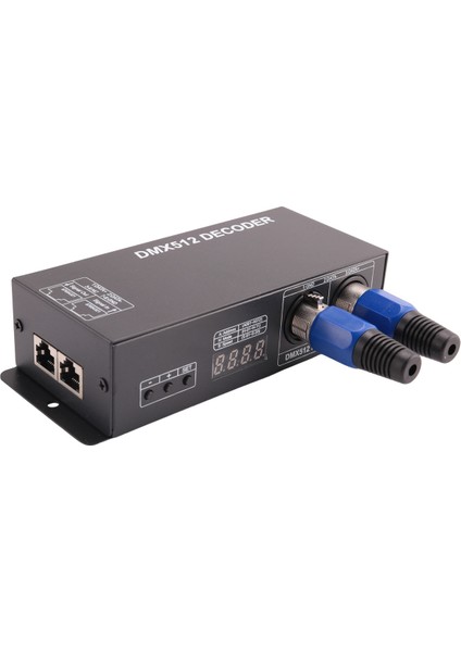 Dmx 512 Dijital Ekran Dekoder, Karartma Sürücüsü DMX512 Denetleyici LED Rgbw Bant Şerit Işığı RJ45 Bağlantısı DC12-24V 20A (4 Kanal) (Yurt Dışından)