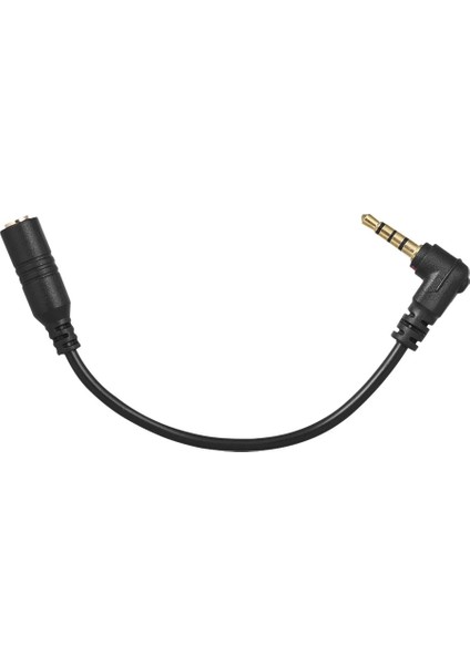 3.5mm 3 Kutuplu Trs Dişi 4 Kutuplu Trrs Erkek 90 Derece Sağ Açılı Mikrofon Adaptör Kablosu Ses Stereo Mikrofon Dönüştürücü (Yurt Dışından)