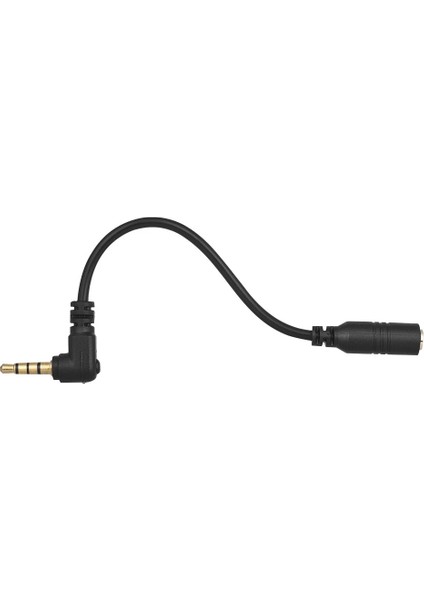 3.5mm 3 Kutuplu Trs Dişi 4 Kutuplu Trrs Erkek 90 Derece Sağ Açılı Mikrofon Adaptör Kablosu Ses Stereo Mikrofon Dönüştürücü (Yurt Dışından)