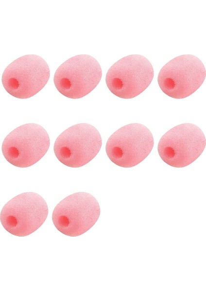 10 Paket Yaka Kulaklık Mikrofon Ön Cam, Mikrofon Sünger Köpük Kapak Mini Boy Yaka Mikrofonu Ön Cam Pembe (Yurt Dışından)