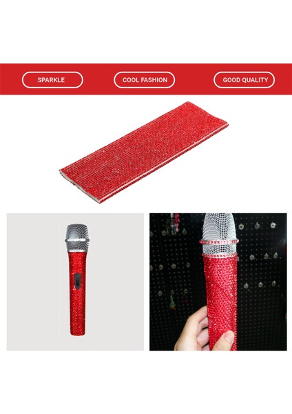 Sparkle Mikrofon Kılıfı Evrensel Kablosuz Mikrofon El Kılıfı Çoğu Kablosuz Mikrofon Için Kırmızı (Yurt Dışından)