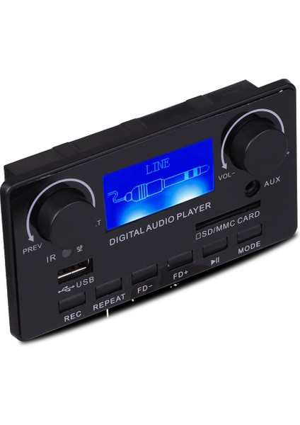 Bluetooth 5.0 Mp3 Dekoder Kurulu Desteği Handsfree Kayıt Fm Dc 12 V Mp3 Wma Wav Ape Flac Ses Çalar Araba Için (Yurt Dışından)