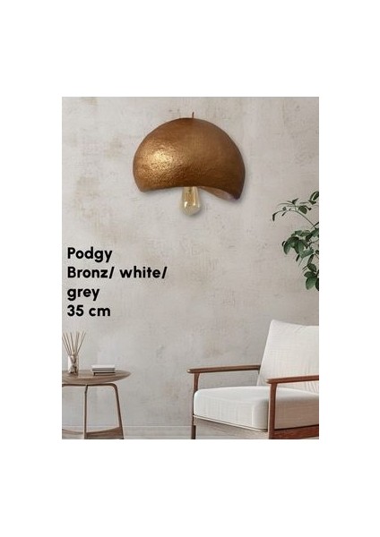 Beton Avize Tekli Gold Avize (Ampül Kablo ve Duy Fiyata Dahildir.