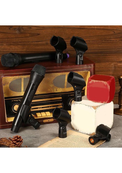 10 Adet Mikrofon Klips Tutucusu ve 10 Adet Somun Adaptörü, Performans, Gösterim, Podcast, Kayıt Için Adaptör (Yurt Dışından)