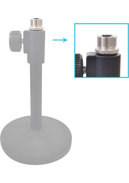 6 Adet 5/8 Inç Erkek 3/8 Inç Kadın Mikrofon Dönüştürücü Dişli Vida Adaptörü Tırtıllı Mikrofon Standları Için Montajlar (Yurt Dışından)