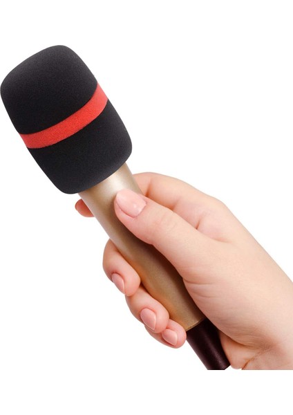 10 Adet Kulaklık Ön Cam Kalınlaşmış Ktv El Toz Geçirmez Yumuşak Sünger Mikrofon Kapağı Yedek Aksesuarlar (Yurt Dışından)