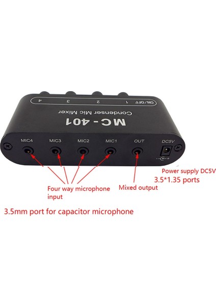 Yeni Mini Ses Mikser Kondenser Mikrofon Mikser Bilgisayar Cep Telefonu Ses Kartı Için Dörtü Bir Arada Mikrofon Amplifikatörü (Yurt Dışından)