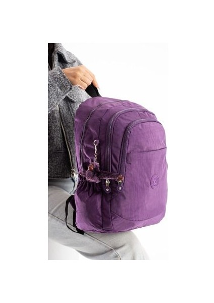 Krinker Kumaştan Çok Bölmeli Sırt Çantası