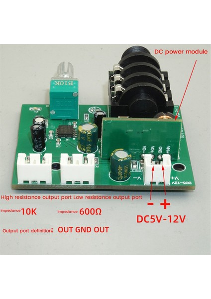 Dinamik Mikrofon Kapasitör Amplifikatör Ön Amplifikatör Mikrofon Alıcısı Küçük Sinyal Amplifikasyon Devre Modülü 6.5mm Arayüz (Yurt Dışından)