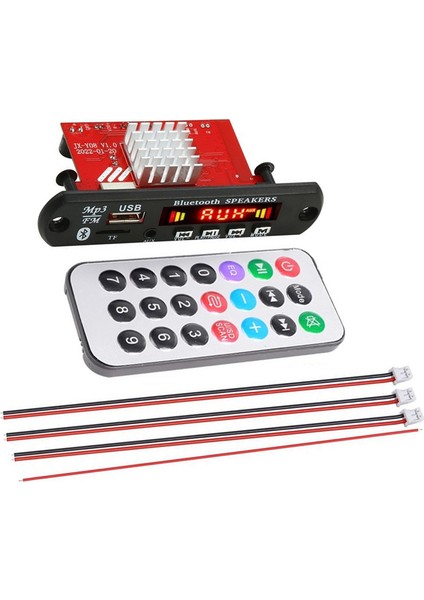 2X60W Amplifikatör Bluetooth 5.0 Mp3 Dekoder Kurulu Handsfree 12V Kablosuz Müzik Çalar Ses Modülü USB Tf Aux Fm Radyo (Yurt Dışından)