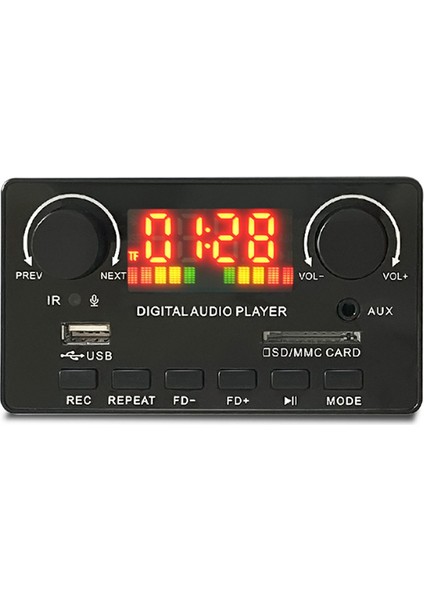 Mp3 Wma Dekoder Kartı Kablosuz Bluetooth 5.0 7V-25V Dekoder Araba Mp3 Çalar USB Kayıt Modülü Fm Aux Radyo Hoparlör Için (Yurt Dışından)