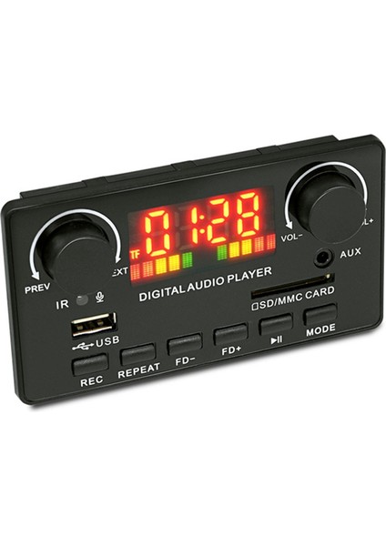 Mp3 Wma Dekoder Kartı Kablosuz Bluetooth 5.0 7V-25V Dekoder Araba Mp3 Çalar USB Kayıt Modülü Fm Aux Radyo Hoparlör Için (Yurt Dışından)