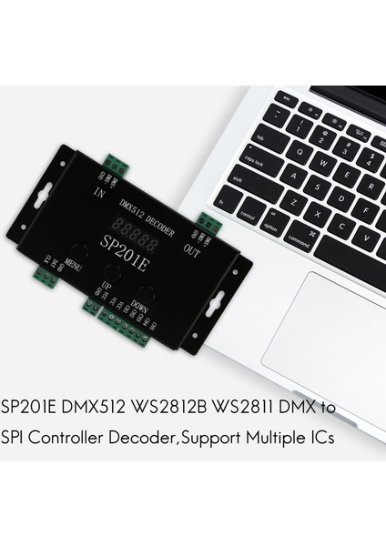 SP201E DMX512 WS2812B WS2811 Dmx'ten Spı Denetleyici Kod Çözücüye, Çoklu Ic'leri Destekleyin (Yurt Dışından)